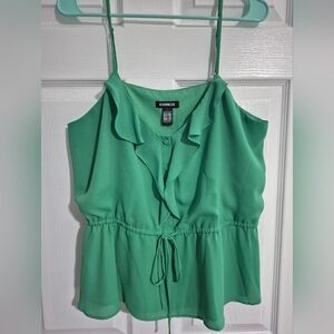 Express Jade Ruffle Camisole